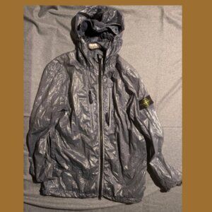 Stone Island Packable Rain Jacket - Blueish Gray Transparent - Stylish & Fun